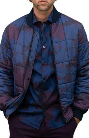 Lords of Harlech Jenkin Reversible Bomber Jacket in Navy at Nordstrom, Size Xx-Large