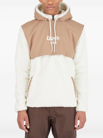 Fila fleece-paneled hoodie - Neutrals