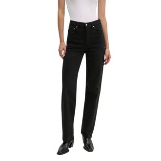 Levi's Jeans, Dames, Zwart, W28 L30, Denim, Ribcage Volledige Lengte Jeans