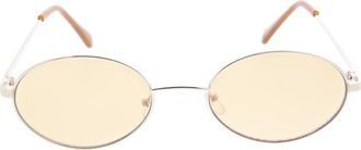 BCBGeneration 58mm Slim Metal Oval Sunglasses in Light Gold at Nordstrom Rack