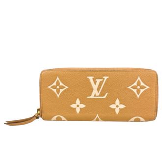 Louis Vuitton Monogram Empreinte Beige Galle Or Monogram Empreinte Coin Purse/Coin Case (Pre-Owned)