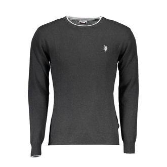 U.S.Polo Association Mens Classic Fit Crew Neck Sweater - Dark Grey Wool - Size 2XL