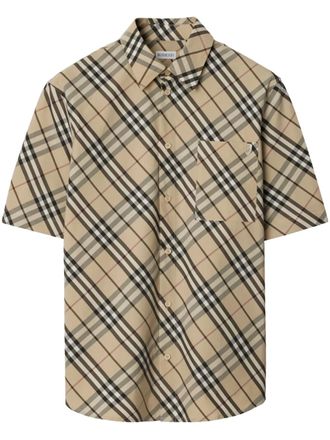 Burberry checked cotton shirt - Neutrals