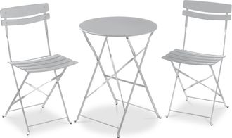 Best Choice Products 3-Piece Small Bistro Set, Folding Patio Furniture Set of 2 Chairs and Table