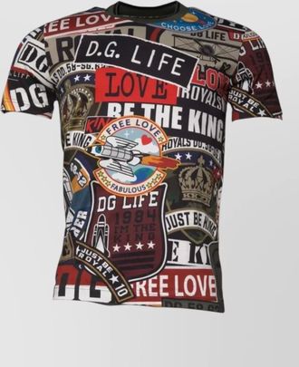 Dolce & Gabbana cotton graphic print crew neck t-shirt