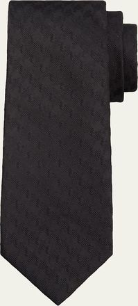 Tom Ford Mens Textured Tonal Jacquard Linen Tie