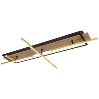 Netlighting Beatrix Semi Ceiling Light Black 60x100cm Rectangular Rotating LED | Size: 60x100 cm