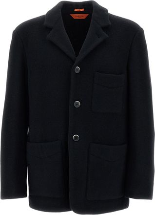 Barena Black Velona Wool-Blend Notch Lapels Blazer