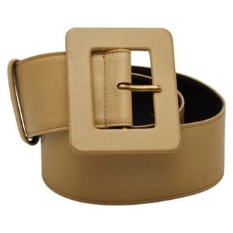 Saint Laurent Pre-owned Belts, female, Beige, Size: ONE SIZE Pre-owned Leather Belt
