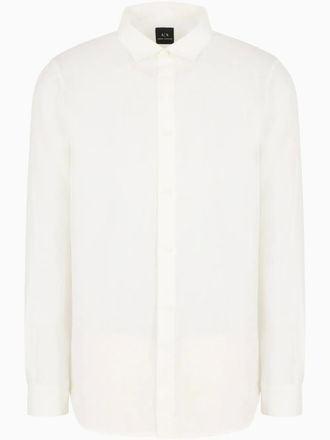 A|X Armani Exchange organic-linen shirt - White