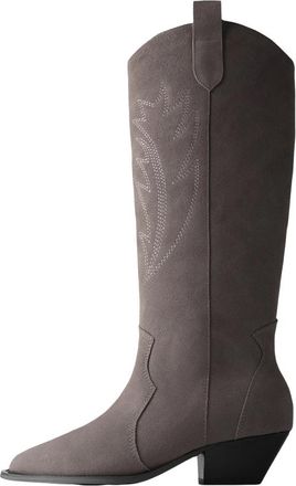 L37 Lets Get Lost Cowboy Boots - Dames - Cowboylaarzen - Grijs - 36 EU - Leer - Schoenen