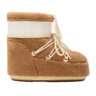 Moon Boot Moon Boot, Winter Boots, female, Brown, Size: 6 US Icon Low Fleece Boots