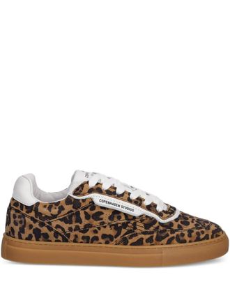 Copenhagen leopard-print sneakers - women - Calf Leather/Calf Suede/Calf Leather/Fabric/Rubber/Organic Cotton - 40 - Brown