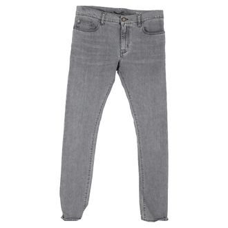 Saint Laurent Saint Laurent Slim Fit Jeans in grijze katoenen denim