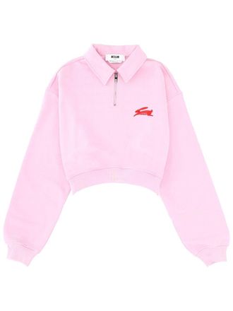 Msgm Follow The Rabbit Collared Sweatshirt