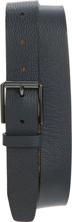 Cole Haan Hidden Stitch Leather Belt in Navy at Nordstrom, Size 36