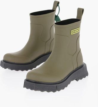 Off-white Rubber Ankle Boots LOGO SPONGE size 40