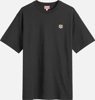 Kenzo Mens Kenzo Lucky Tiger Embroidered Crest T-Shirt in Black - Size: 36