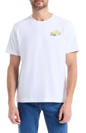 Robert Graham Skyline Cruise Cotton Graphic T-Shirt in White at Nordstrom Rack, Size Small