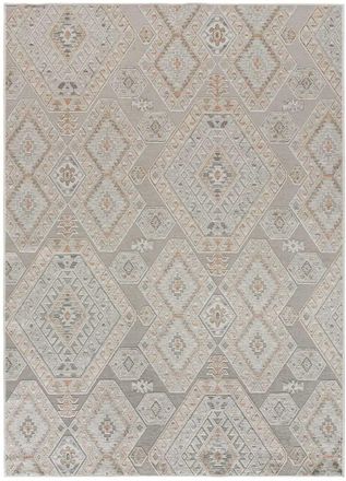 Atticgo Alfombra de viscosa vintage beige/mostaza 135x195 cm