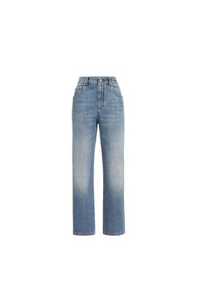 Brunello Cucinelli Retro five-pocket trousers in Light Denim at Nordstrom, Size 42 It