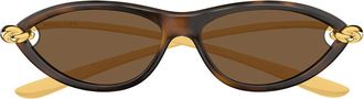 Bottega Veneta Sunglasses Bv1390 S 002 Gold/Brown Women