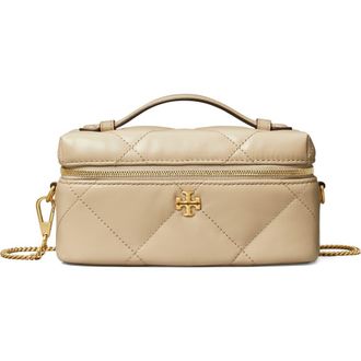 Tory Burch Kira East/West Vanity Case in Light Stone at Nordstrom