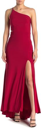 Jump Apparel One-Shoulder Side Cutout Gown in Red at Nordstrom, Size 11