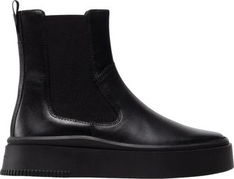 Vagabond Stacy Wedge Enkellaarsjes - Dames - Schoenen - Zwart - Maat: 36 EU Leer