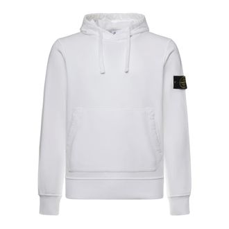 Stone Island Hoodies, male, White, Size: 2XL Hoodie with logo