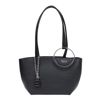 Replay Synthetische tas met gehamerd effect - Dames - Tassen - Zwart - Maat: ONE Size Synthetisch