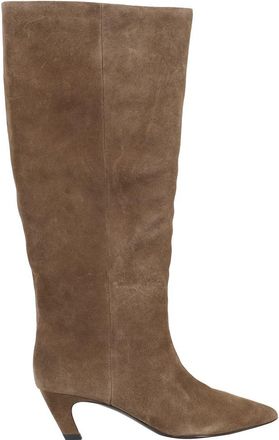 Ash Fandango Su&egrave;de Enkellaarzen 5cm Hak - Dames - Laarzen met Hak - Bruin - 37 EU - Su&egrave;de - Schoenen