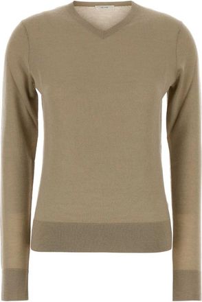 The Row Ondre Top - unisex - Longsleeves - Bruin - S - Kasjmier - Tops