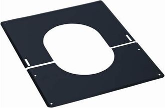 TEN Ten 482418 Piastra Di Copertura In Acciaio Inox Da 30&deg; A 45&deg; D180mm Nero