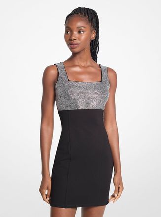 Michael Kors Embellished Stretch Viscose Mini Dress