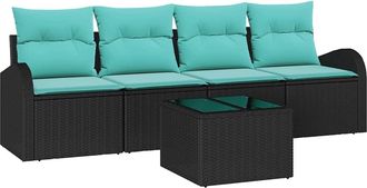 vidaXL Conjunto De Sof&aacute; De Jard&iacute;n 5 Uds. 4-n&uacute;mero De Plazas Vidaxl