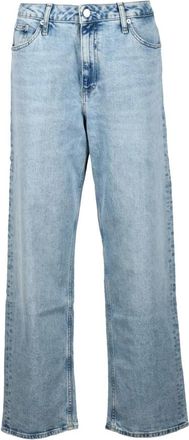 Calvin Klein Jeans Wide Jeans - Dames - Loose Fit Jeans - Blauw - W26 - Katoen - Jeans