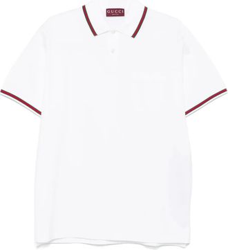 Gucci Poloshirt met logo-applicatie - Wit