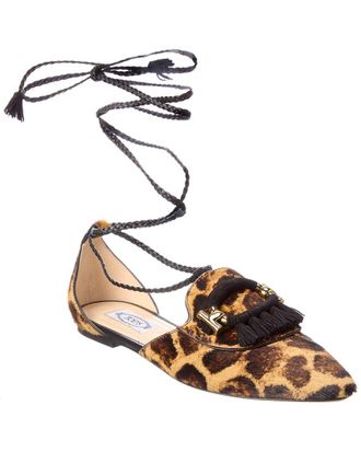 Tod's Tods T-Ring Haircalf Flat