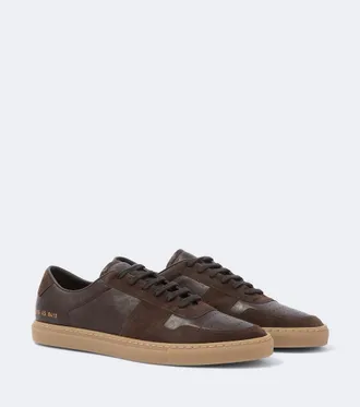 Common Projects Bball Duo suede-trimmed leather sneakers