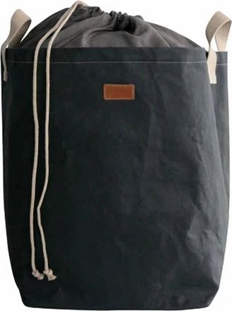 Uashmama Positano Laundry Hamper Bag In Solid Top Black