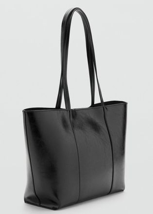 Mango Borsa shopper media nero - Donna - Taglia unica - MANGO
