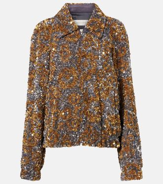 Dries Van Noten Sequined blouson jacket
