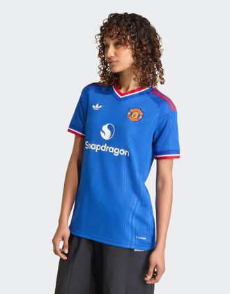 adidas Manchester United maglia away 26/27 in blu royal