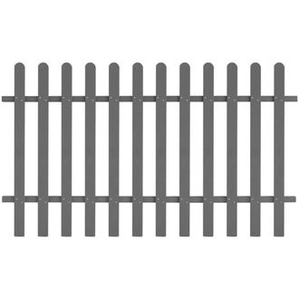 Berkfield Home Picket Fence WPC 200x120 cm in Grey