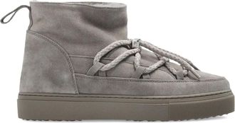 INUIKII lace-up suede boots - women - Calf Leather/Sheep Skin/Shearling/Rubber - 36 - Grey