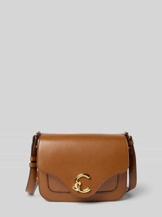 Coccinelle Crossbody Bag mit Logo-Applikation Modell Calf in Cognac, Größe 1