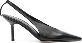 ARMARIUM 75mm Evelina slingback pumps - women - Calf Leather/Calf Leather/Calf Leather/Calf Suede/Rubber - 36 - Black