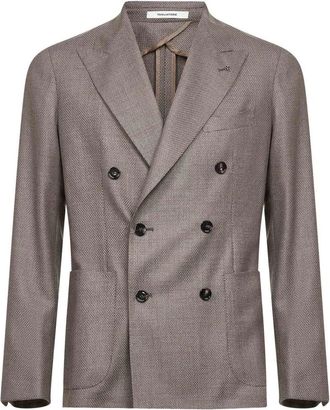 Tagliatore Jassen Beige - Heren - Blazers - Beige - L - Wol - Jassen