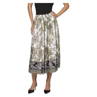 Fay Floral-print Midi Skirt - female - Fay - Midi Skirts - Multicolor - M - Skirts
